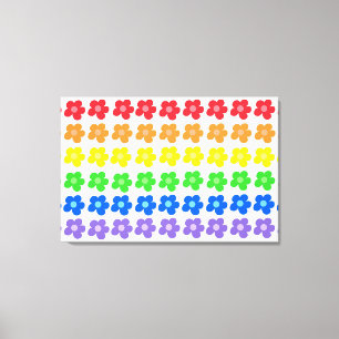 LGBT Rainbow Flowers Gay Pride Freedom & Equality Canvas Afdruk