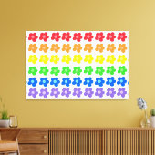 LGBT Rainbow Flowers Gay Pride Freedom & Equality Canvas Afdruk (Insitu (Woonkamer))