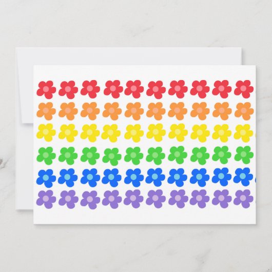 LGBT Rainbow Flowers Gay Pride Freedom & Equality Kaart (Voorkant)
