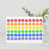 LGBT Rainbow Flowers Gay Pride Freedom & Equality Kaart (Staand voorkant)