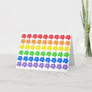 LGBT Rainbow Flowers Gay Pride Freedom & Equality Kaart