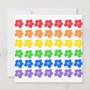 LGBT Rainbow Flowers Gay Pride Freedom & Equality Kaart