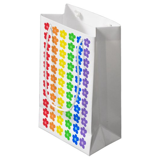 LGBT Rainbow Flowers Gay Pride Freedom & Equality Klein Cadeauzakje (Voorkant Gekanteld)