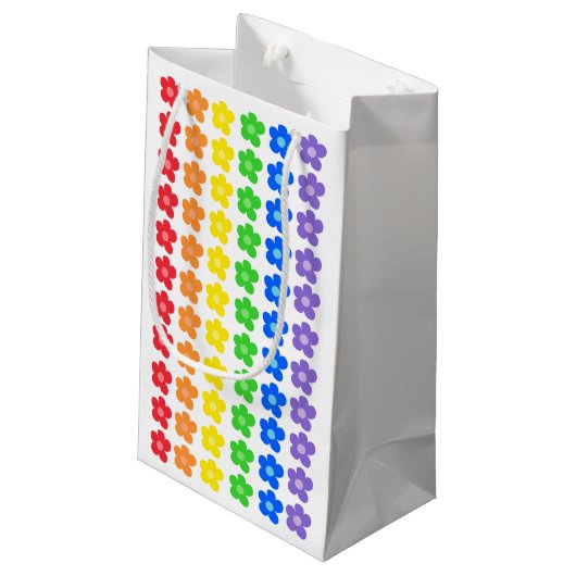 LGBT Rainbow Flowers Gay Pride Freedom & Equality Klein Cadeauzakje (Achterkant Gekanteld)