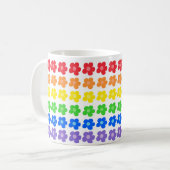 LGBT Rainbow Flowers Gay Pride Freedom & Equality Koffiemok (Voorkant links)