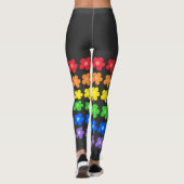LGBT Rainbow Flowers Gay Pride Freedom & Equality Leggings (Achterkant)