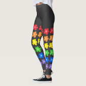 LGBT Rainbow Flowers Gay Pride Freedom & Equality Leggings (Links)