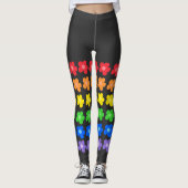 LGBT Rainbow Flowers Gay Pride Freedom & Equality Leggings (Voorkant)
