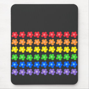 LGBT Rainbow Flowers Gay Pride Freedom & Equality Muismat