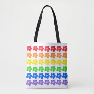 LGBT Rainbow Flowers Gay Pride Freedom & Equality Tote Bag