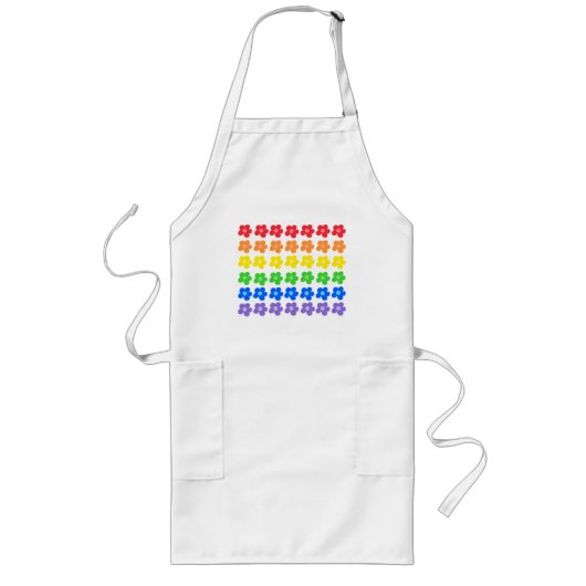 LGBT Rainbow Flowers Gay Pride-ontwerp Lang Schort (Voorkant)