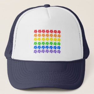 LGBT Rainbow Flowers Gay Pride-ontwerp Trucker Pet