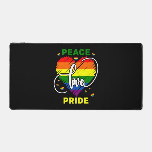 Lgbt Rainbow Gay Peace Love Pride Bureaumat (Voorkant)