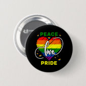 Lgbt Rainbow Gay Peace Love Pride Ronde Button 5,7 Cm (Voorkant /achterkant)