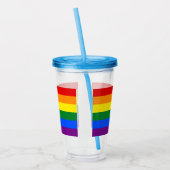 LGBT Rainbow Gay Pride Flag Acryl Drinkbeker (Links)
