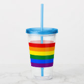 LGBT Rainbow Gay Pride Flag Acryl Drinkbeker (Voorkant)