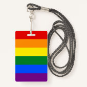 LGBT Rainbow Gay Pride Flag Badge (Voorkant met draagriem)