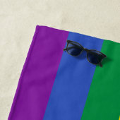 LGBT Rainbow Gay Pride Flag Black - Aangepast mono Strandlaken (In situ)