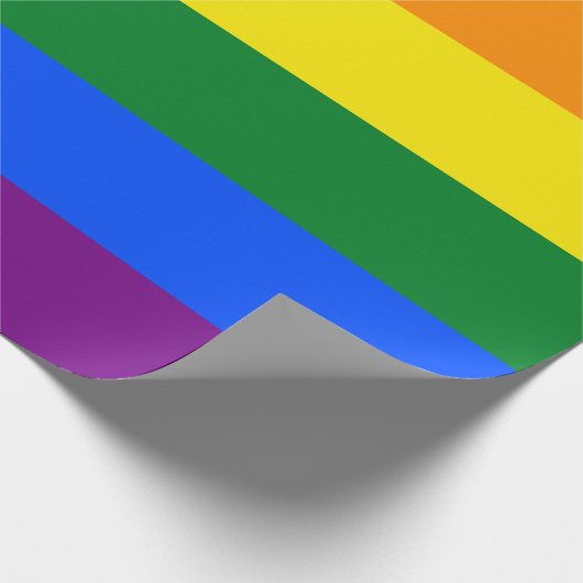 LGBT Rainbow Gay Pride Flag Cadeaupapier (Hoek)