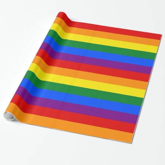 LGBT Rainbow Gay Pride Flag Cadeaupapier (Uitgerold)