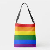 LGBT Rainbow Gay Pride Flag Crossbody Tas (Achterkant)