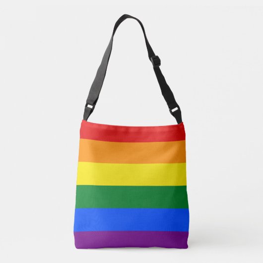 LGBT Rainbow Gay Pride Flag Crossbody Tas (Achterkant)