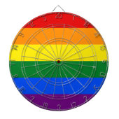 LGBT Rainbow Gay Pride Flag Dartbord (Voorkant)
