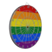 LGBT Rainbow Gay Pride Flag Dartbord (Voorkant Links)