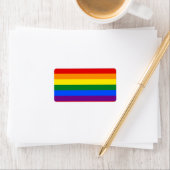 LGBT Rainbow Gay Pride Flag Etiket (Insitu)