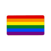 LGBT Rainbow Gay Pride Flag Etiket (Voorkant)