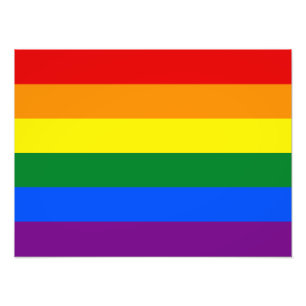 LGBT Rainbow Gay Pride Flag Foto Afdruk