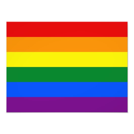 LGBT Rainbow Gay Pride Flag Foto Afdruk (Voorkant)