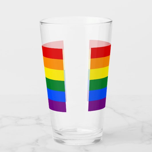 LGBT Rainbow Gay Pride Flag Glas (Links)