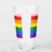 LGBT Rainbow Gay Pride Flag Glas (Rechts)