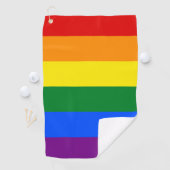 LGBT Rainbow Gay Pride Flag Golfhanddoek (Insitu)