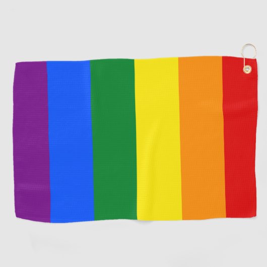 LGBT Rainbow Gay Pride Flag Golfhanddoek (Horizontaal)
