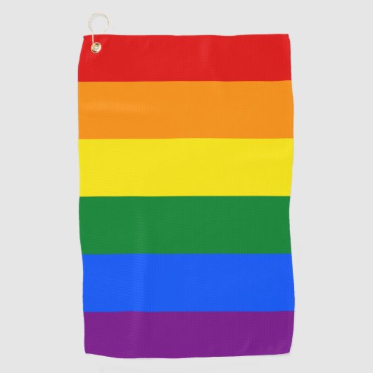 LGBT Rainbow Gay Pride Flag Golfhanddoek (Voorkant)