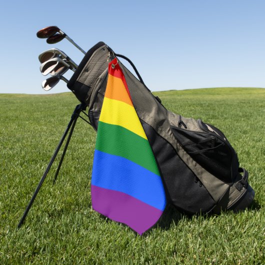 LGBT Rainbow Gay Pride Flag Golfhanddoek (Groen)