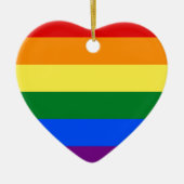 LGBT Rainbow Gay Pride Flag Keramisch Ornament (Voorkant)