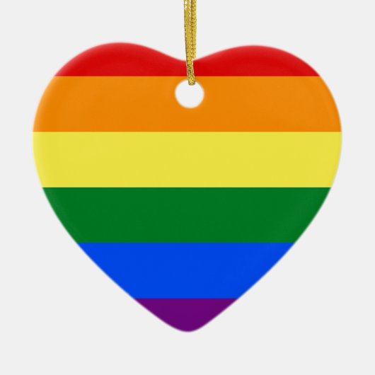 LGBT Rainbow Gay Pride Flag Keramisch Ornament (Voorkant)