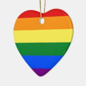 LGBT Rainbow Gay Pride Flag Keramisch Ornament (Links)