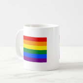 LGBT Rainbow Gay Pride Flag Koffiemok (Voorkant links)