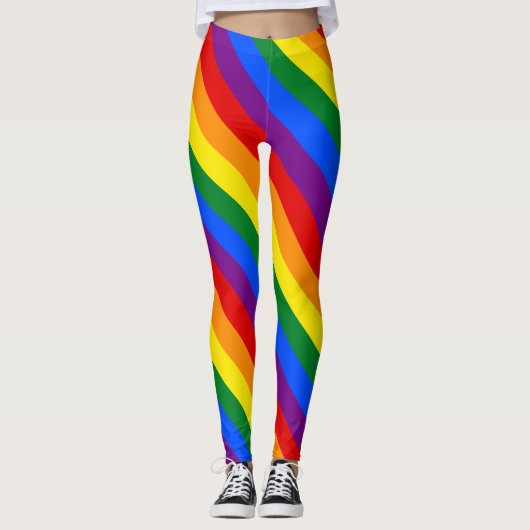 LGBT Rainbow Gay Pride Flag Leggings (Voorkant)