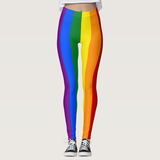 LGBT Rainbow Gay Pride Flag Leggings (Voorkant)