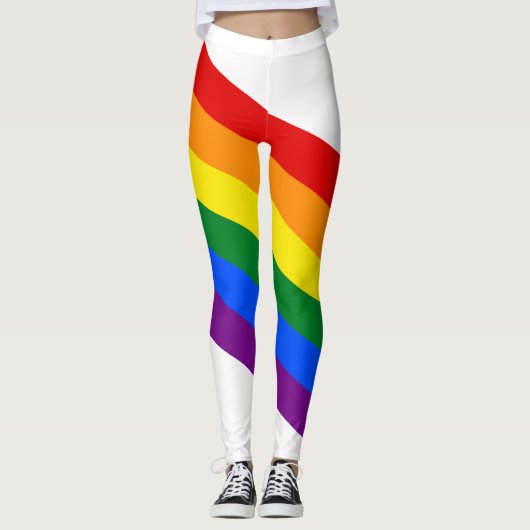 LGBT Rainbow Gay Pride Flag Leggings (Voorkant)