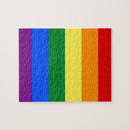 LGBT Rainbow Gay Pride Flag Legpuzzel (Horizontaal)