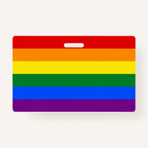 LGBT Rainbow Gay Pride Flag Naam Badge