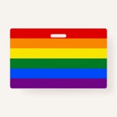 LGBT Rainbow Gay Pride Flag Naam Badge (Achterkant)