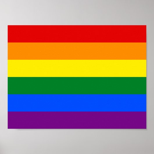 LGBT Rainbow Gay Pride Flag Poster (Voorkant)