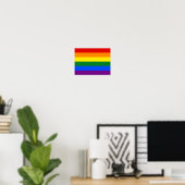 LGBT Rainbow Gay Pride Flag Poster (Thuiskantoor)